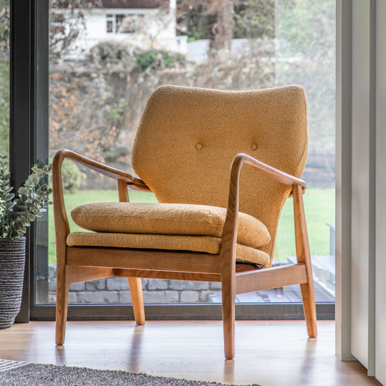 Ochre armchair on sale