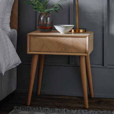 Milano 1 Drawer Bedside Table - Niamh Carter Interiors