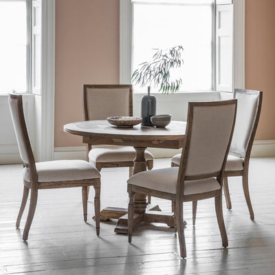 Mustique Round Extending Dining Table - Niamh Carter Interiors