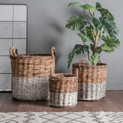 Set of 3 Natural Weave Taylor Baskets - Niamh Carter Interiors